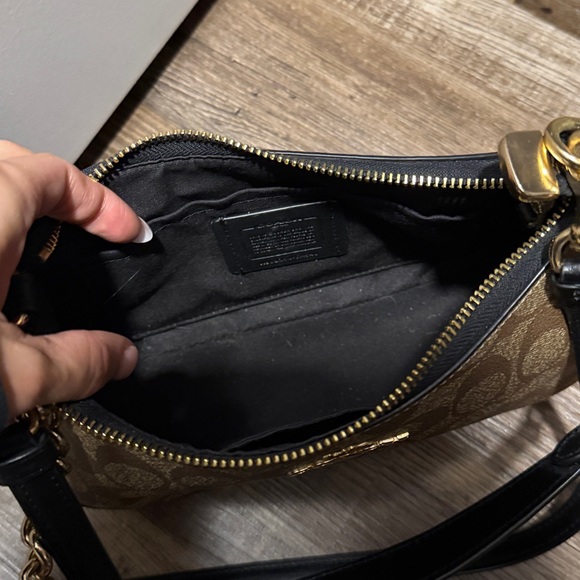 Coach Tan and Black Shoulder Bag - Picture 3 of 3